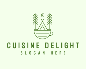 Green Tent Cafe logo design