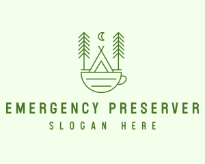 Green Tent Cafe logo design