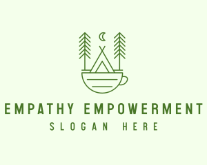 Green Tent Cafe logo design