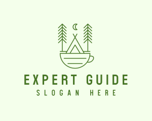 Green Tent Cafe logo design