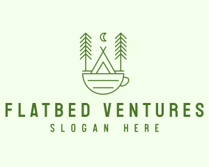 Green Tent Cafe logo design