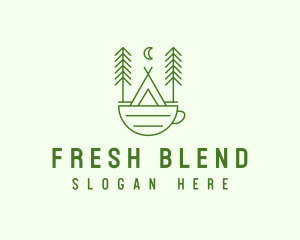 Green Tent Cafe logo design