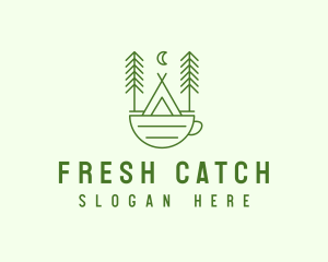 Green Tent Cafe logo design