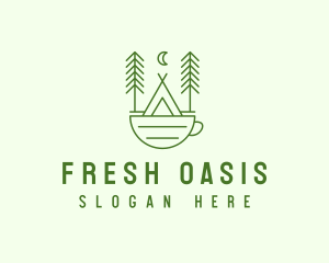 Green Tent Cafe logo design