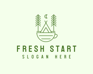 Green Tent Cafe logo design