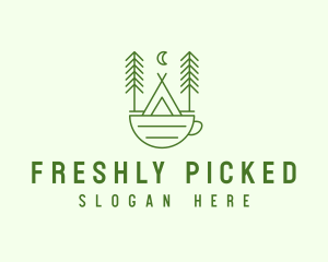 Green Tent Cafe logo design