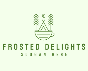 Green Tent Cafe logo design