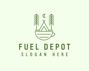 Green Tent Cafe logo design