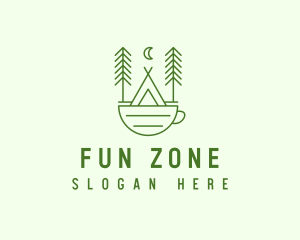 Green Tent Cafe logo design