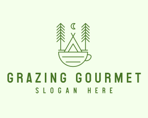 Green Tent Cafe logo design