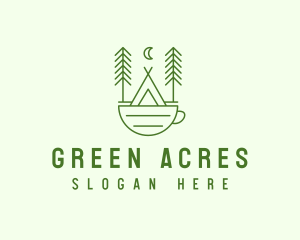 Green Tent Cafe logo design