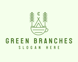 Green Tent Cafe logo design