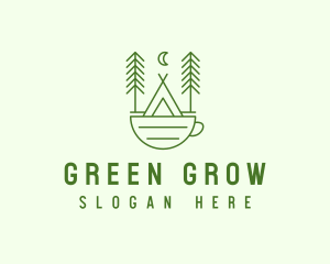 Green Tent Cafe logo design