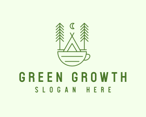 Green Tent Cafe logo design