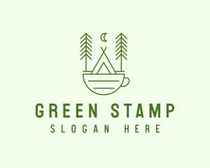 Green Tent Cafe logo design