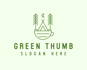 Green Tent Cafe logo design