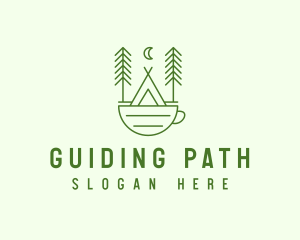 Green Tent Cafe logo design