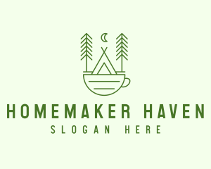 Green Tent Cafe logo design