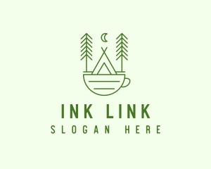 Green Tent Cafe logo design