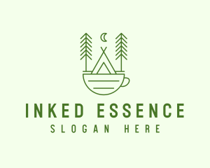 Green Tent Cafe logo design