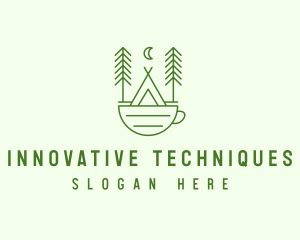 Green Tent Cafe logo design