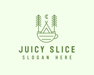 Green Tent Cafe logo design