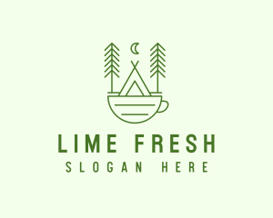 Green Tent Cafe logo design