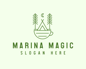 Green Tent Cafe logo design