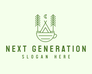 Green Tent Cafe logo design