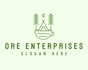 Green Tent Cafe logo design