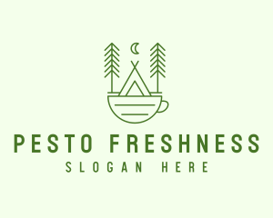 Green Tent Cafe logo design