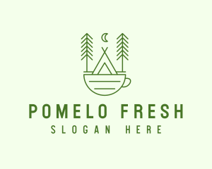 Green Tent Cafe logo design