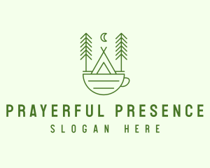 Green Tent Cafe logo design