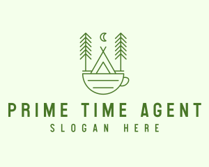 Green Tent Cafe logo design