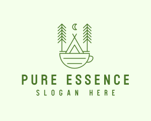 Green Tent Cafe logo design