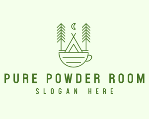 Green Tent Cafe logo design