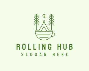 Green Tent Cafe logo design