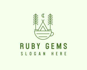 Green Tent Cafe logo design