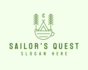 Green Tent Cafe logo design