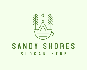 Green Tent Cafe logo design