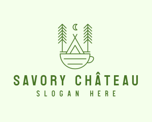 Green Tent Cafe logo design