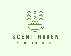 Green Tent Cafe logo design