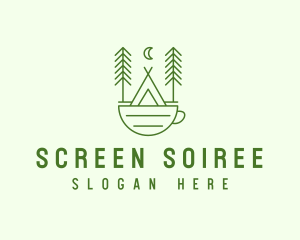 Green Tent Cafe logo design