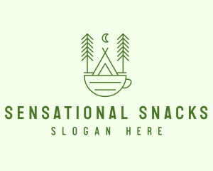 Green Tent Cafe logo design