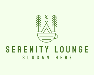 Green Tent Cafe logo design