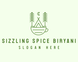 Green Tent Cafe logo design