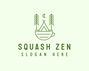 Green Tent Cafe logo design