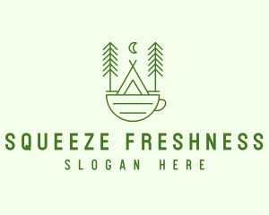 Green Tent Cafe logo design