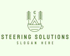 Green Tent Cafe logo design