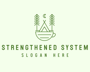 Green Tent Cafe logo design